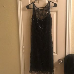 Chetta B Sequin sleeveless dress